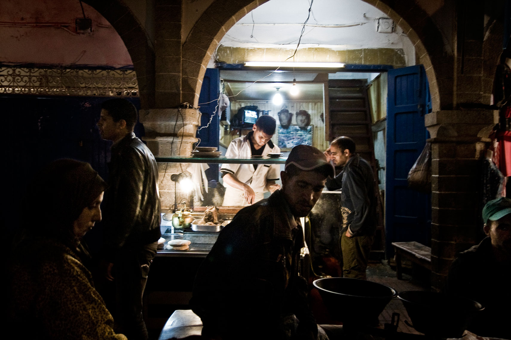 MOROCCO. Essaouira, May 2013. A night market inside the Medina (the old town).