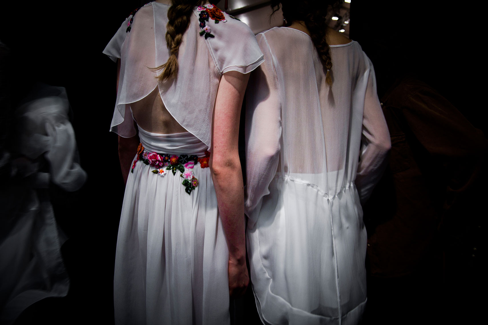 ITALY. Milan, September 2013. Fashion Week. Alberta Ferretti backstage.